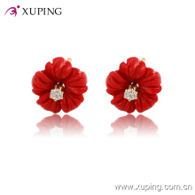 91786 xuping 2016 frauen mode blume form 14 karat vergoldet ohrstecker